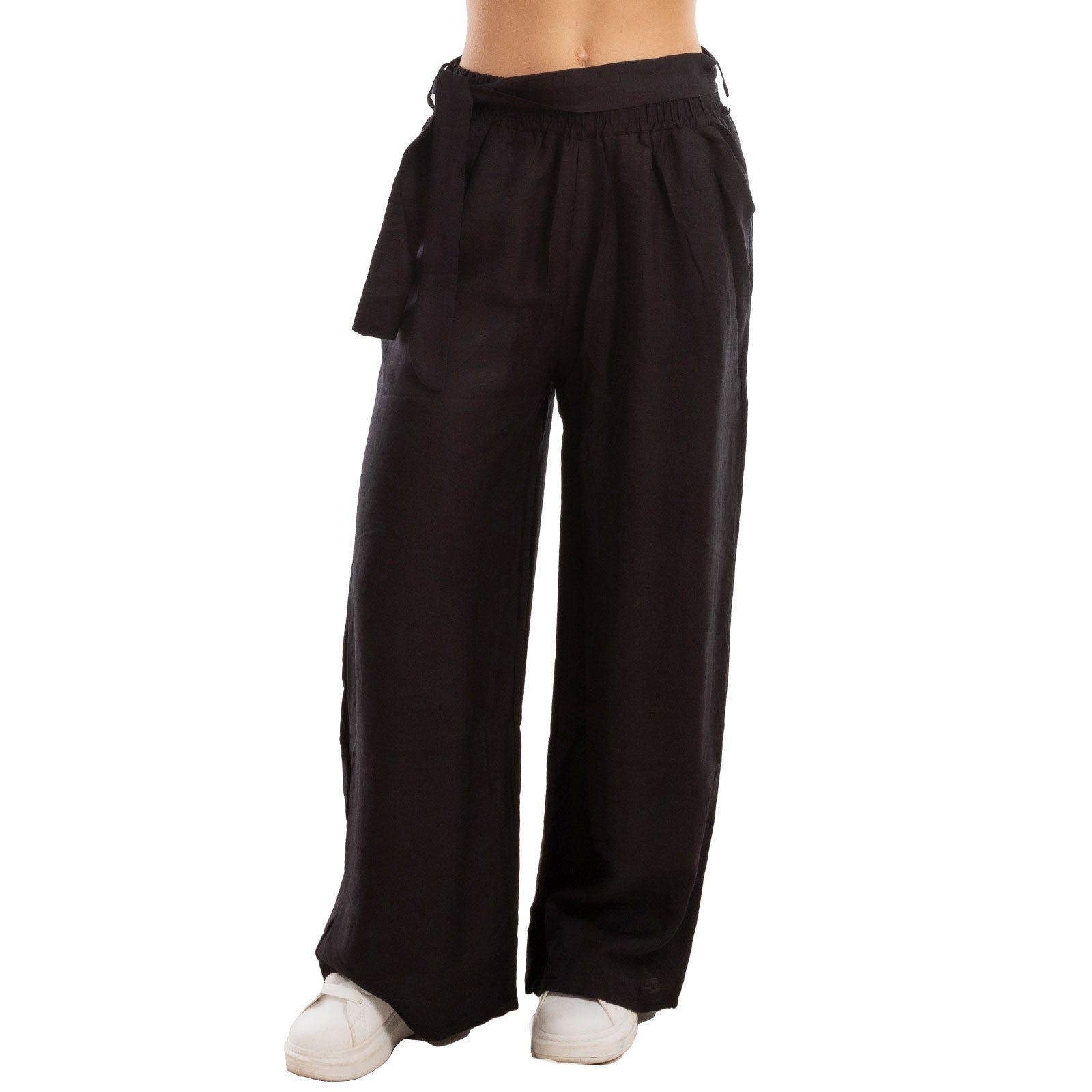 toocool pantaloni palazzo donna leggeri estivi freschi comodi cintura toocool yv260 nero sm