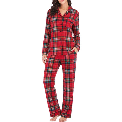 toocool pigiama donna felpato scozzese invernale due pezzi toocool f1391 rosso m