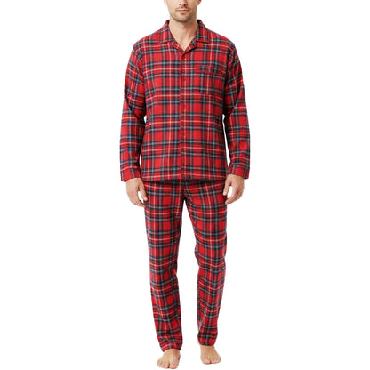 toocool pigiama uomo scozzese rosso invernale natalizio plaid completo manica lunga toocool 3103 rosso m