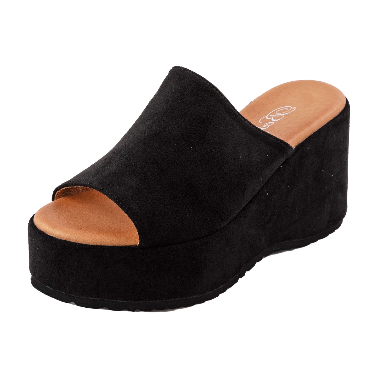 toocool sabot donna sandali scamosciati zeppa flatform hd055 181