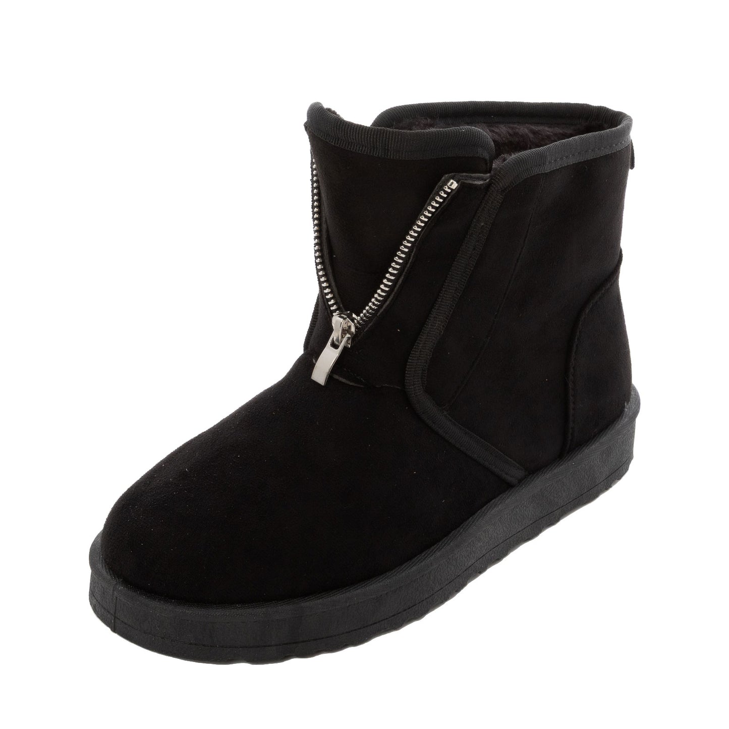 toocool scarponcini invernali uomo chiusura zip stivaletti caldi foderati in pelliccia sintetica tronchetti comodi toocool nu7709 nero 41