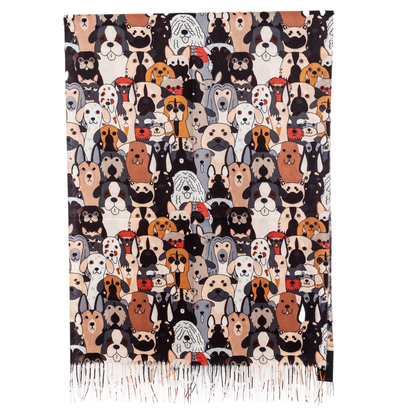 toocool sciarpa stola unisex cani frange foulard scialle invernale scaldacollo toocool wj 8217 nero taglia unica