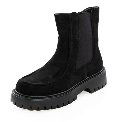 toocool stivaletti donna scamosciati con suola a carrarmato chelsea boots tronchetti chunky stivali bassi 989 5