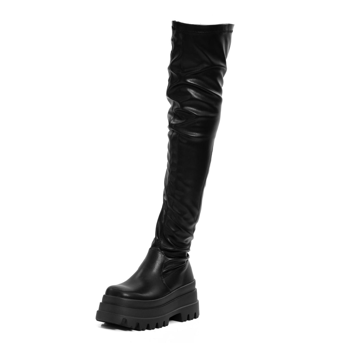 toocool stivali donna alti cuissardes sopra il ginocchio flatform toocool ms1641 nero 36