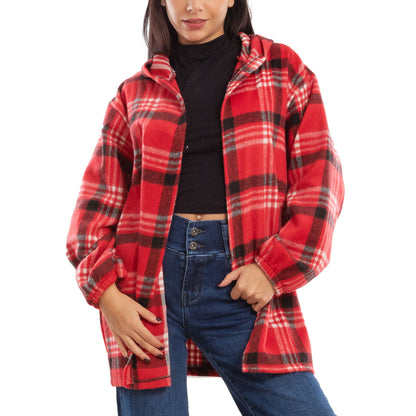 toocool giacca donna blazer felpa cardigan flanella cappuccio scozzese quadri toocool vi 5790 nero sl