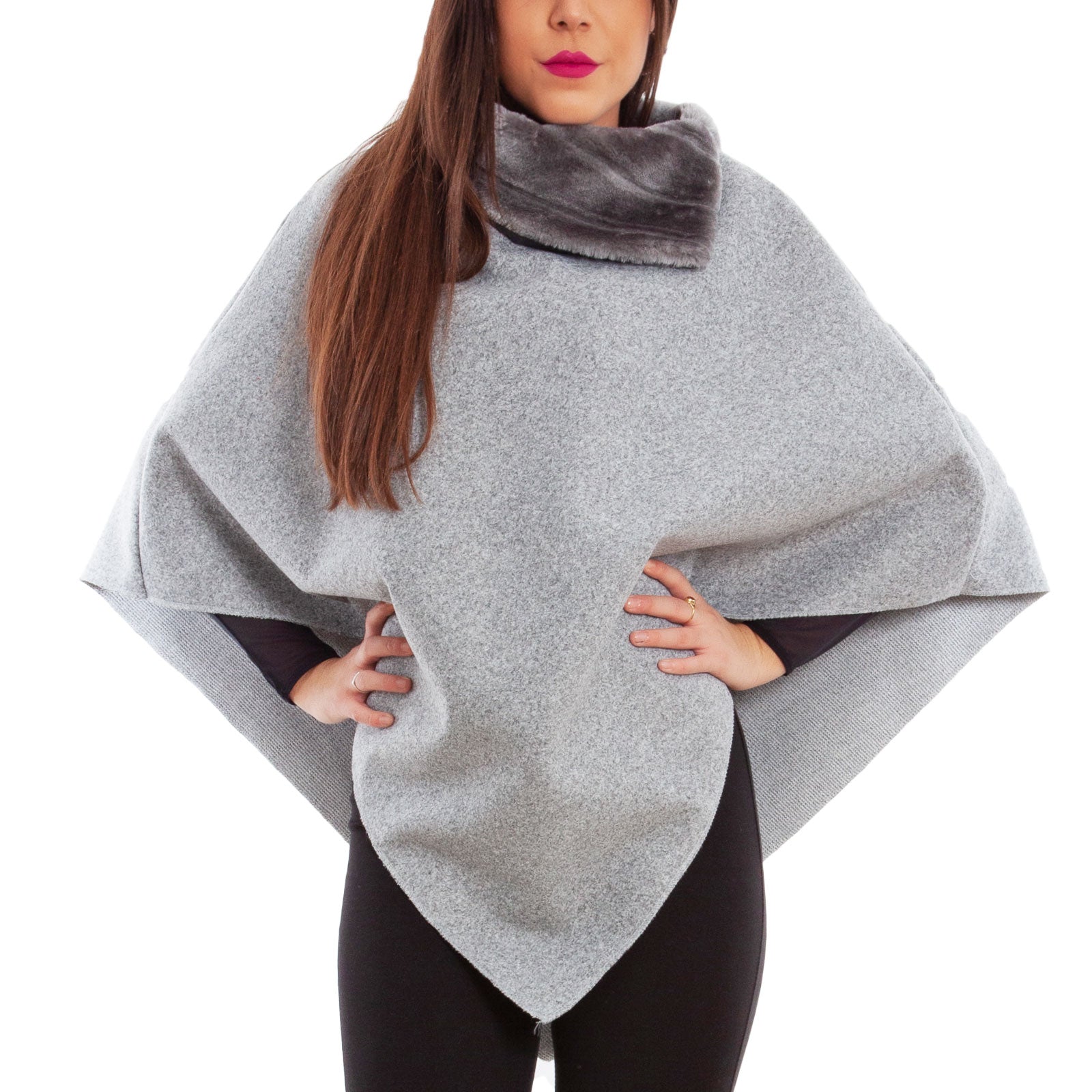 toocool mantella donna poncho panno vb 2991