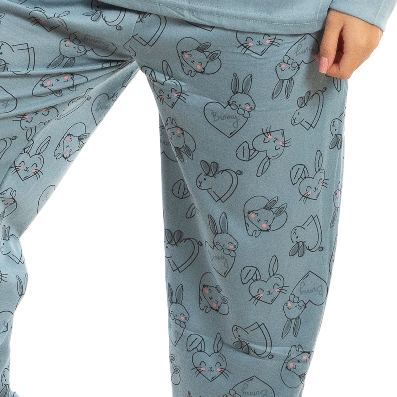 toocool pigiama donna felpato invernale coniglietti caldo c3101