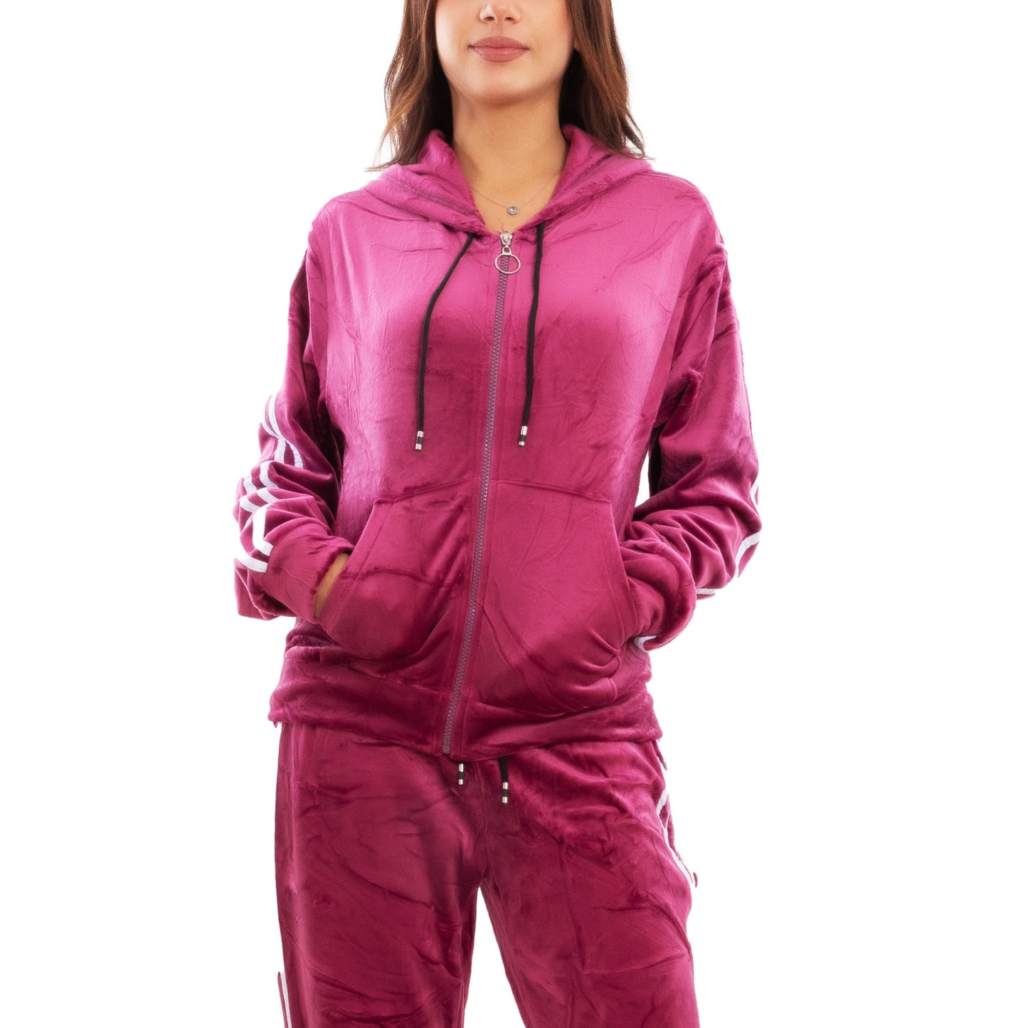 immagine-20-toocool-tuta-sportiva-donna-velour-velluto-ciniglia-cappuccio-be-8502