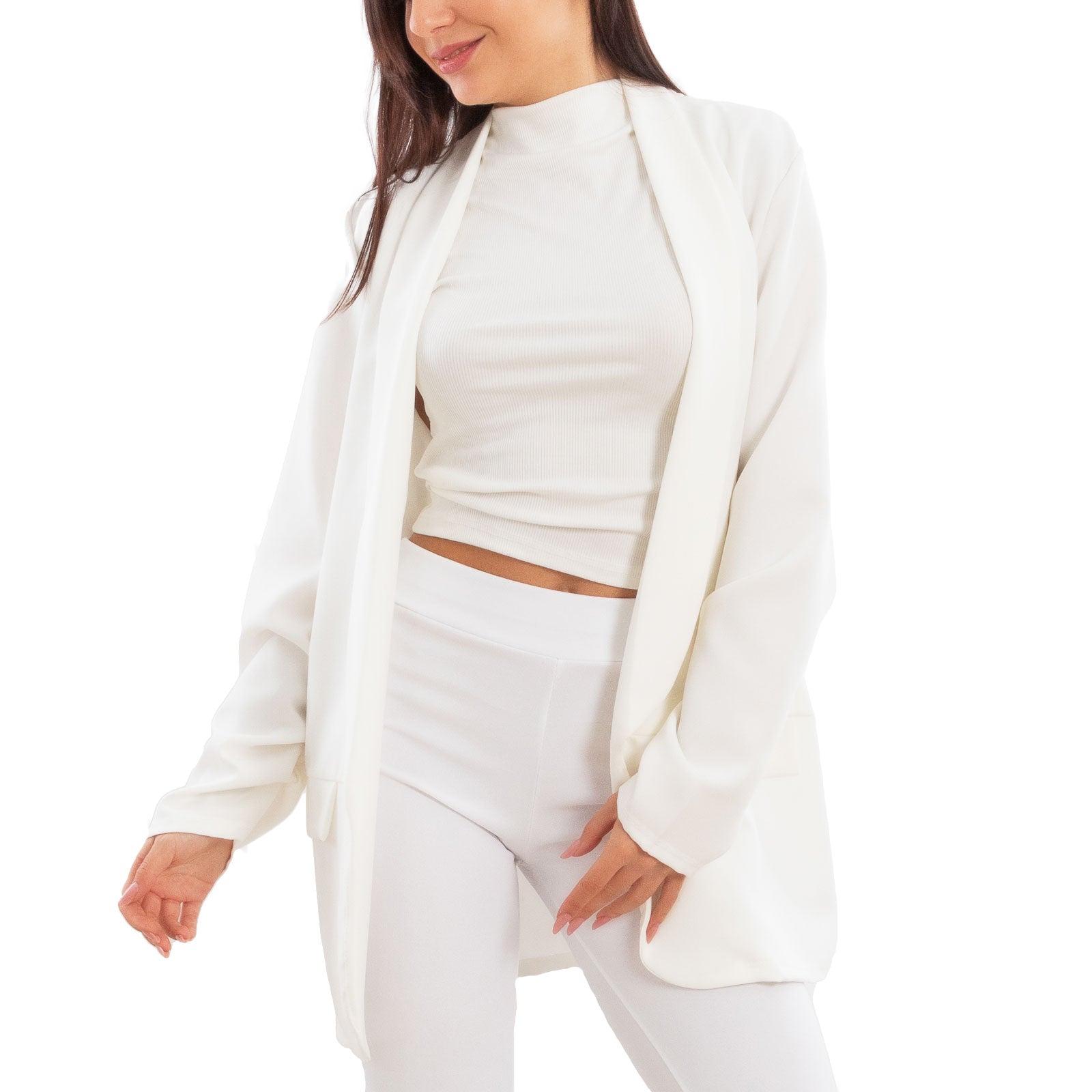 toocool blazer donna elegante sfoderato oversize giacca leggera aperta casual manica lunga toocool vi 7415 nero sl