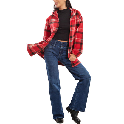 toocool giacca donna blazer felpa cardigan flanella cappuccio scozzese quadri toocool vi 5790 nero sl