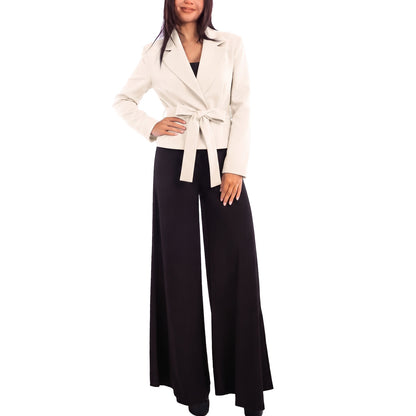 toocool giacca donna sfoderata elegante cintura coprispalle toocool vi 56210 nero taglia unica