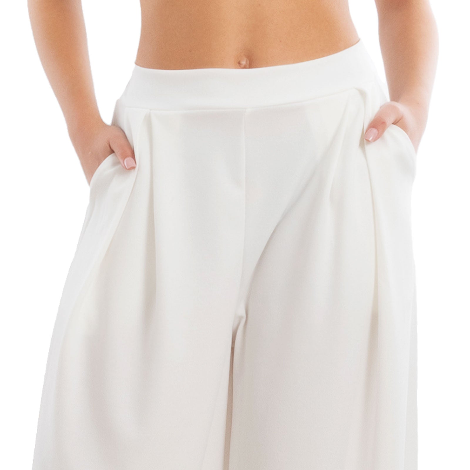 toocool pantaloni donna palazzo pinces eleganti ampi larghi con tasche toocool ms 6934 nero sl