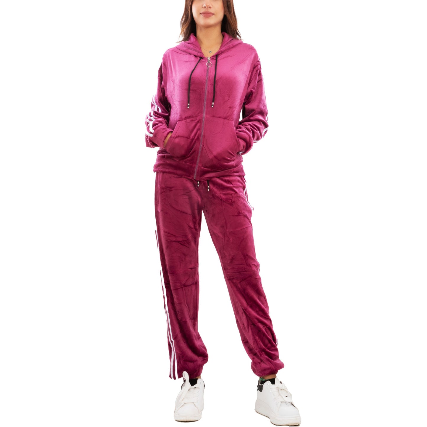 immagine-21-toocool-tuta-sportiva-donna-velour-velluto-ciniglia-cappuccio-be-8502