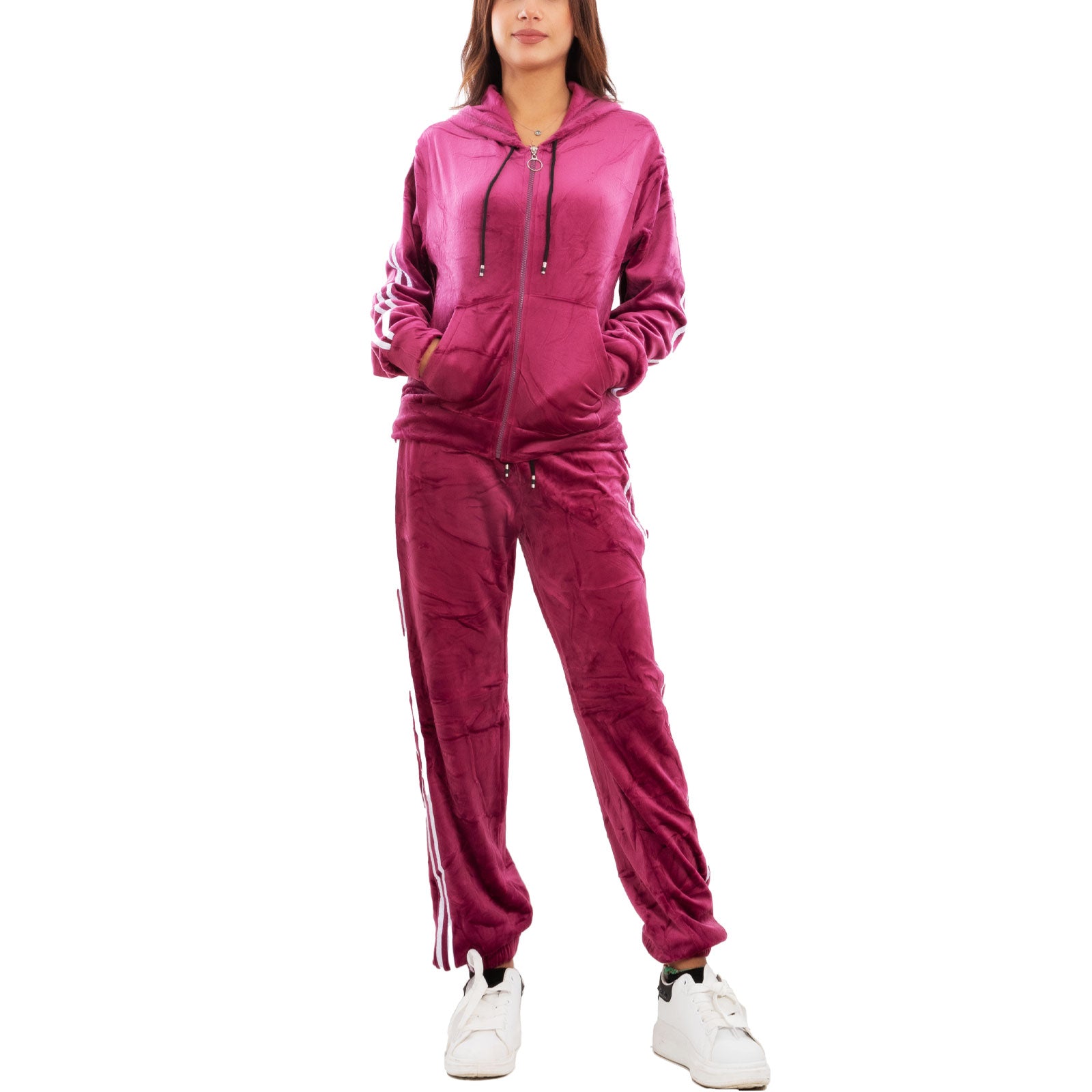 immagine-21-toocool-tuta-sportiva-donna-velour-velluto-ciniglia-cappuccio-be-8502