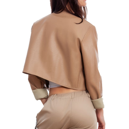 toocool giacca donna corta ecopelle jl 7860