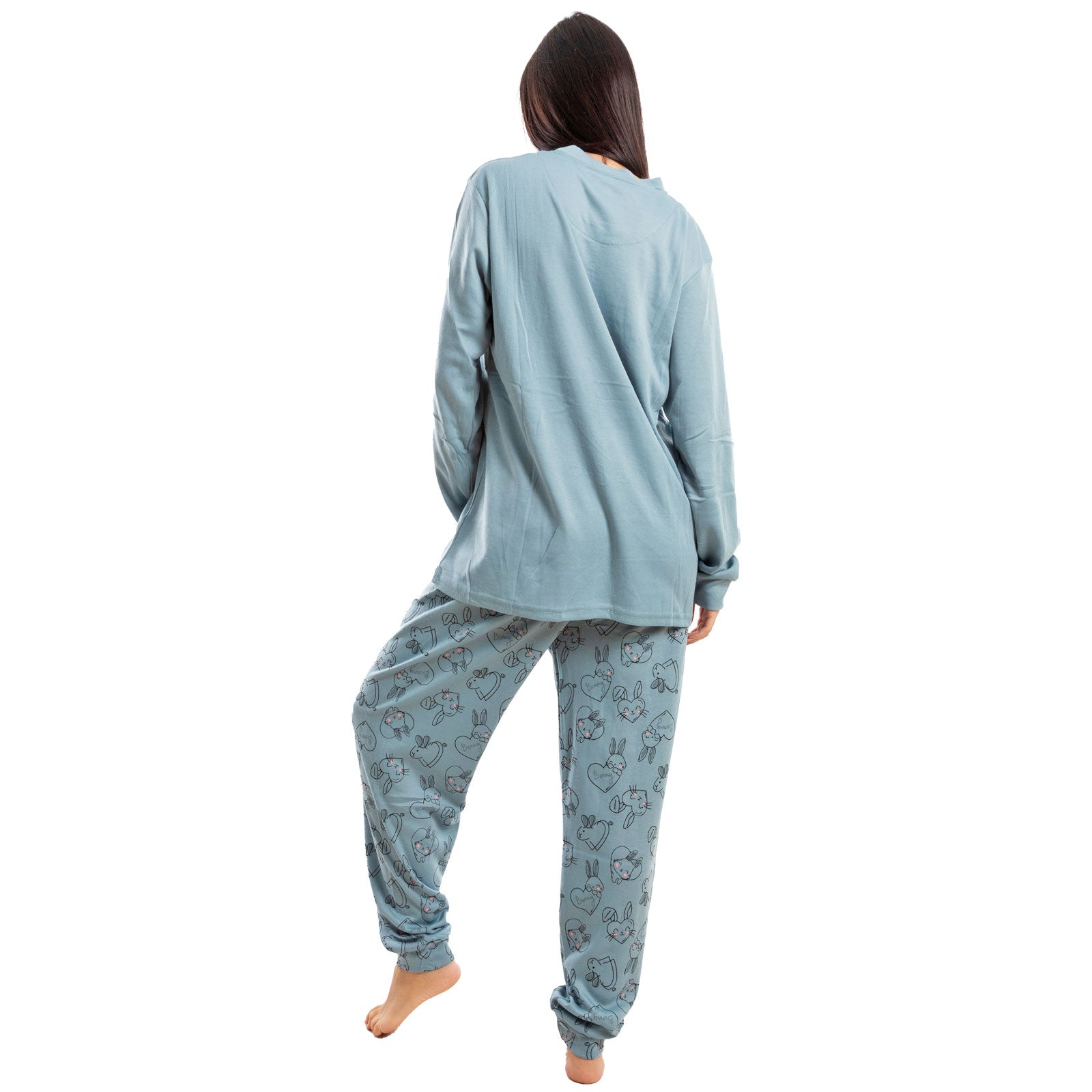 toocool pigiama donna felpato invernale coniglietti caldo c3101