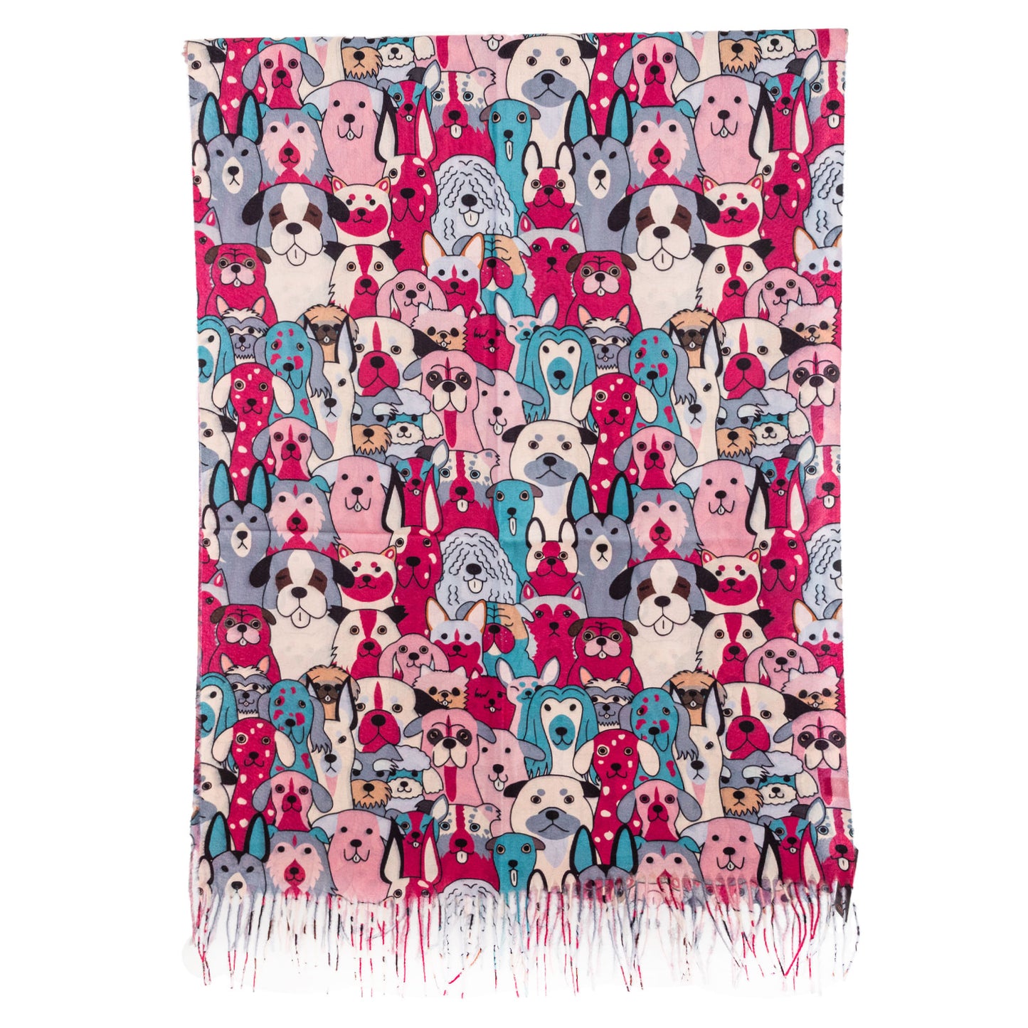 toocool sciarpa stola unisex cani frange foulard scialle invernale scaldacollo toocool wj 8217 nero taglia unica