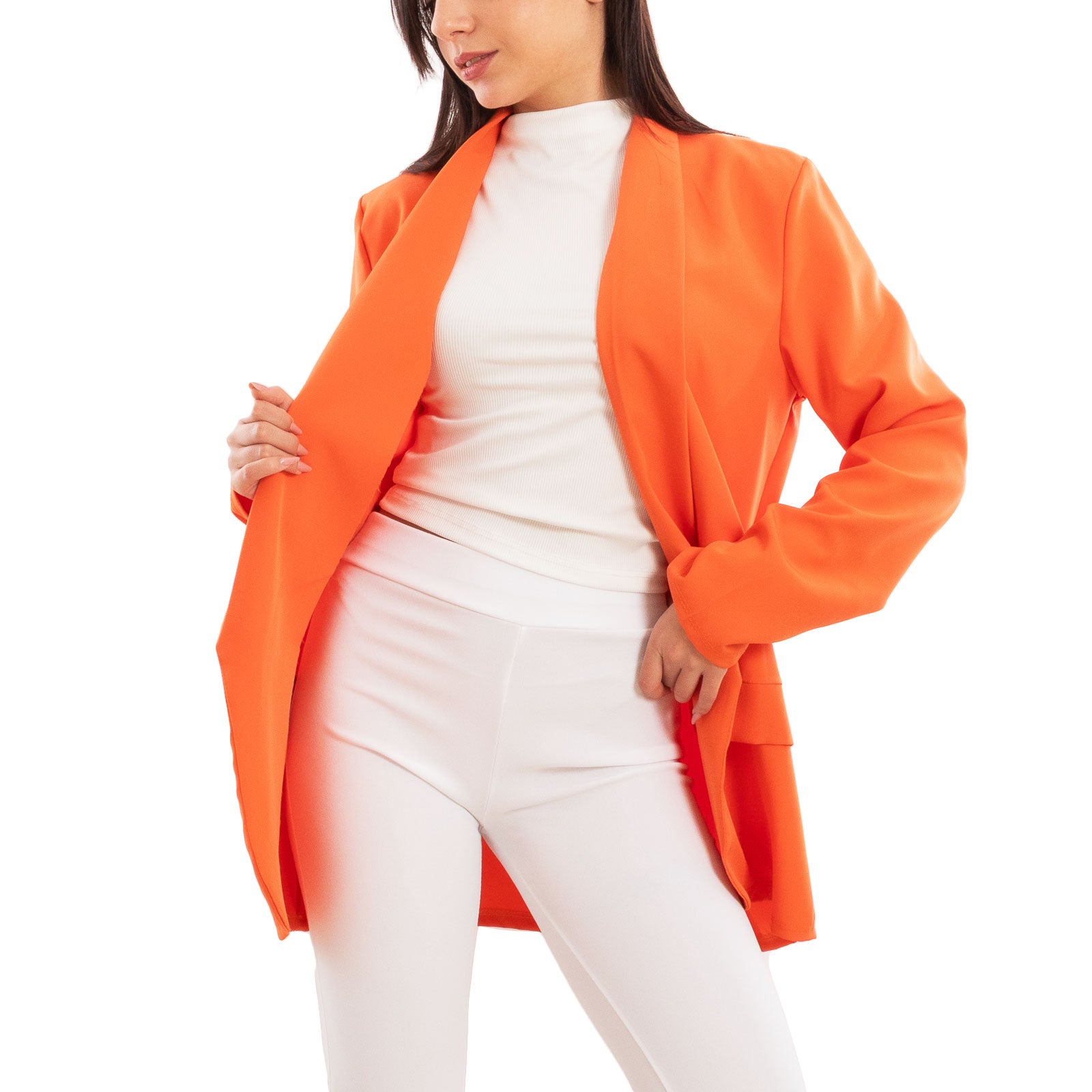 toocool blazer donna elegante sfoderato oversize giacca leggera aperta casual manica lunga toocool vi 7415 nero sl