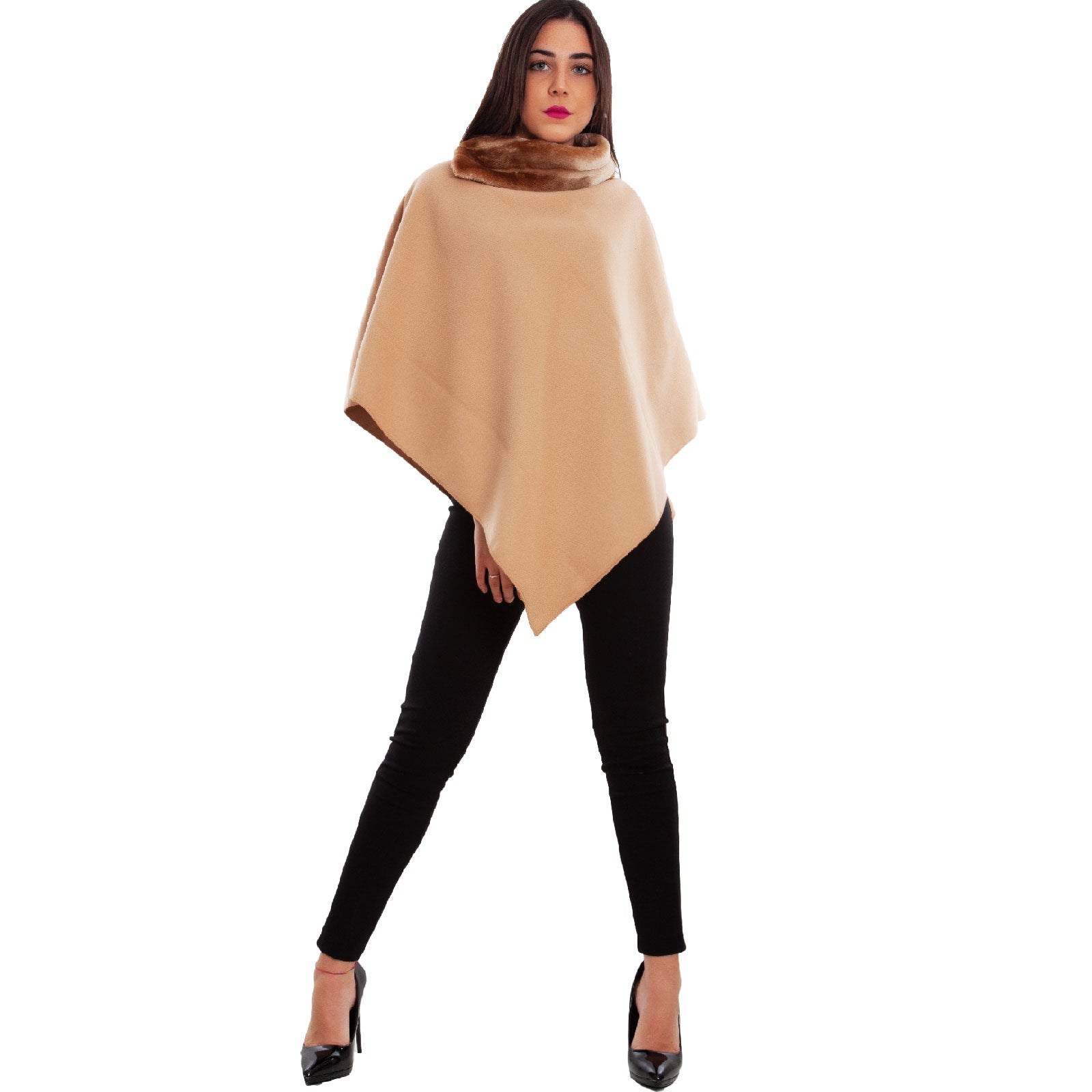 toocool mantella donna poncho panno vb 2991