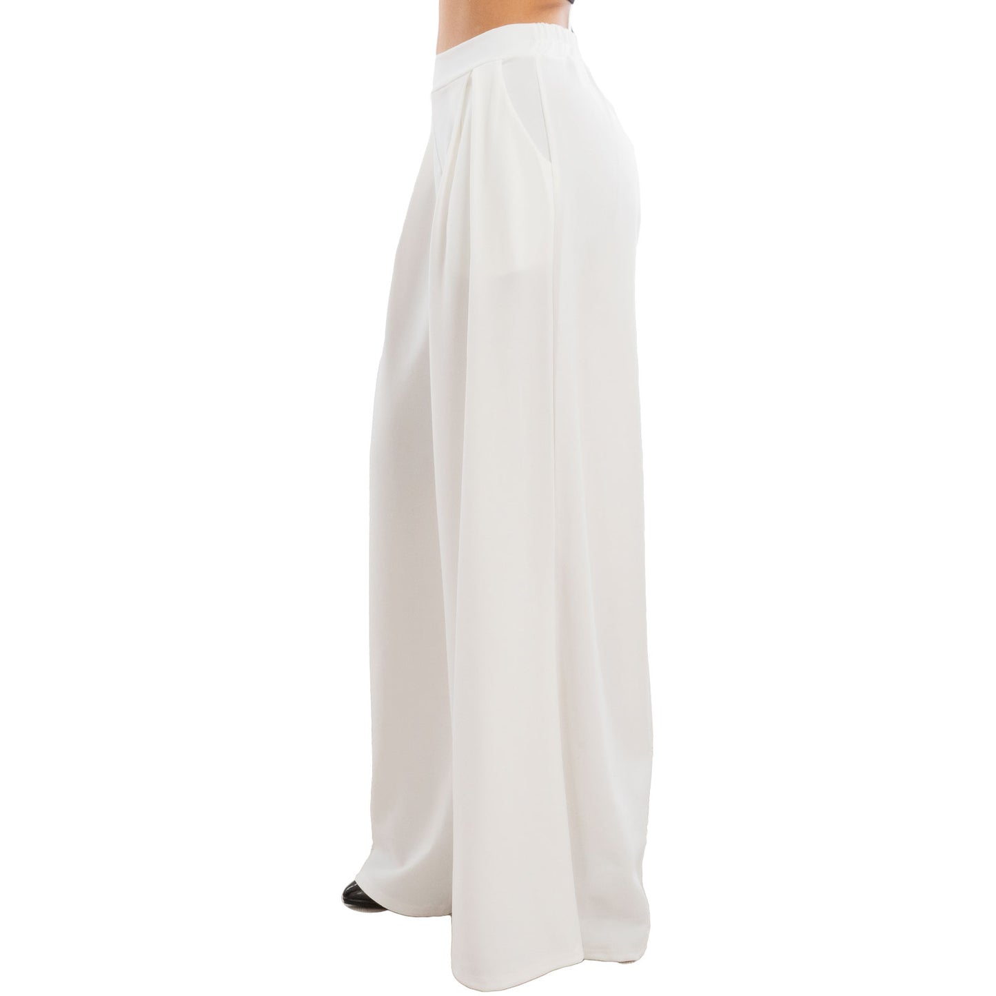 toocool pantaloni donna palazzo pinces eleganti ampi larghi con tasche toocool ms 6934 nero sl