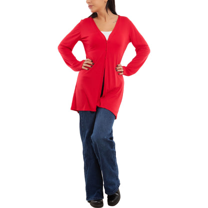 toocool cardigan lungo donna elegante coprispalle spolverino bottoni manica lunga toocool vb 4222 nero sl