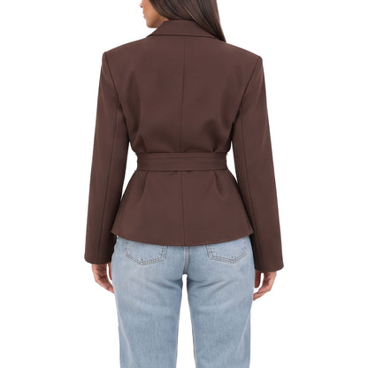 toocool giacca donna sfoderata elegante cintura coprispalle toocool vi 56210 nero taglia unica