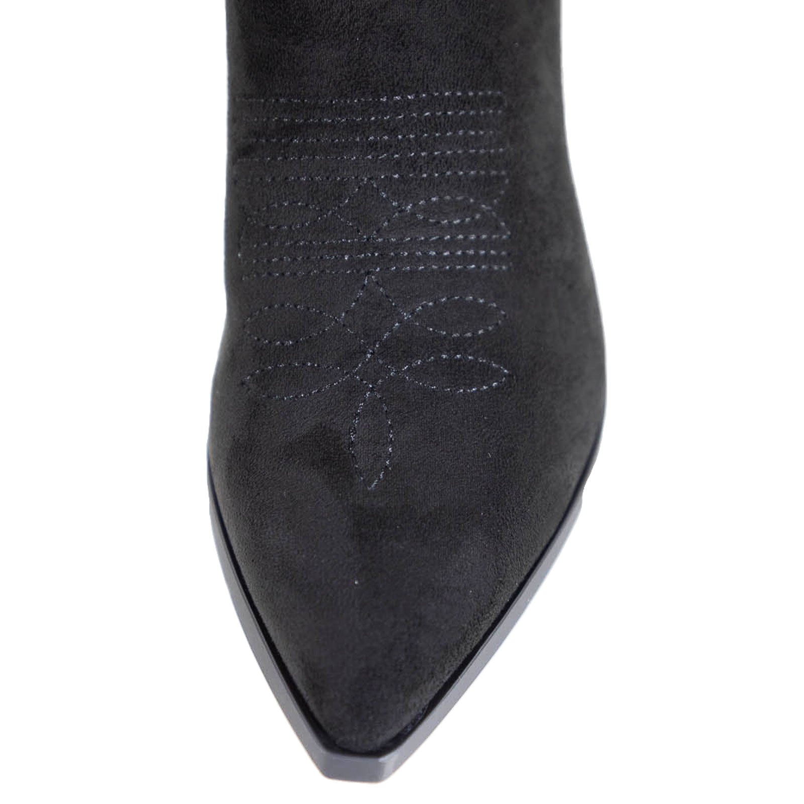 toocool stivali texani al ginocchio estivi e autunnali con ricami e intagli traforati punta allungata stile boho chic country toocool g720 nero 36