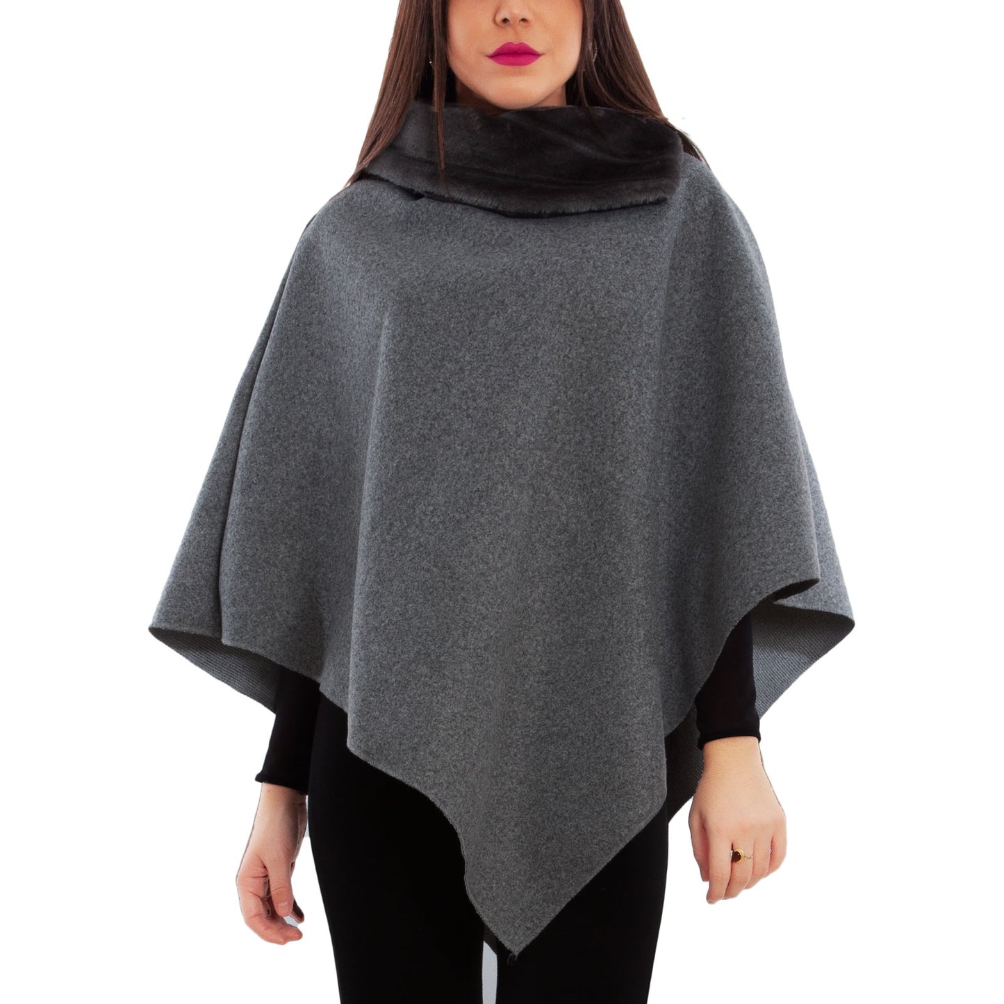 toocool mantella donna poncho panno vb 2991