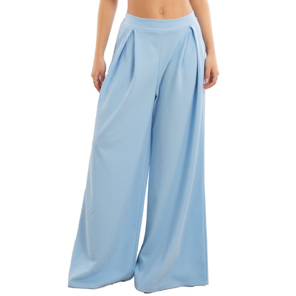 toocool pantaloni donna palazzo pinces eleganti ampi larghi con tasche toocool ms 6934 nero sl