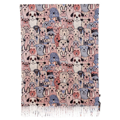 toocool sciarpa stola unisex cani frange foulard scialle invernale scaldacollo toocool wj 8217 nero taglia unica