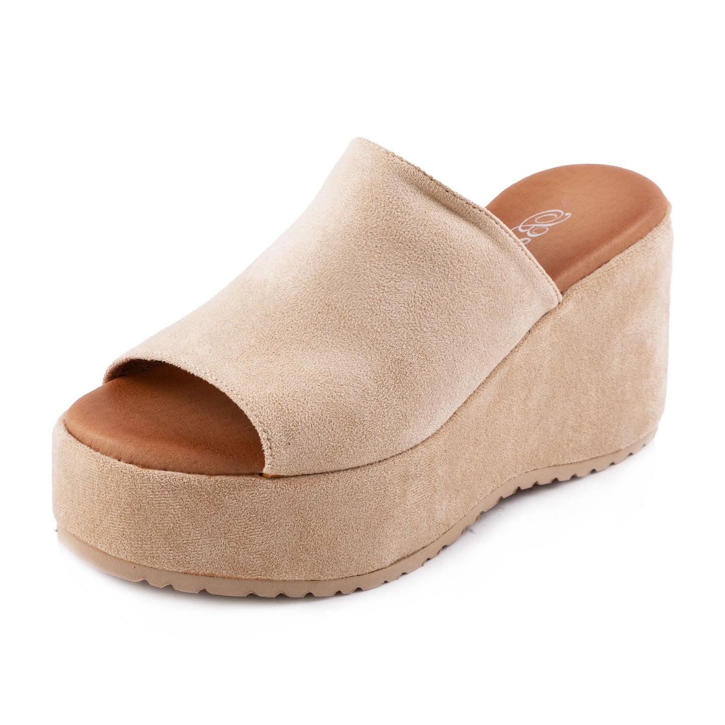 toocool sabot donna sandali scamosciati zeppa flatform hd055 181