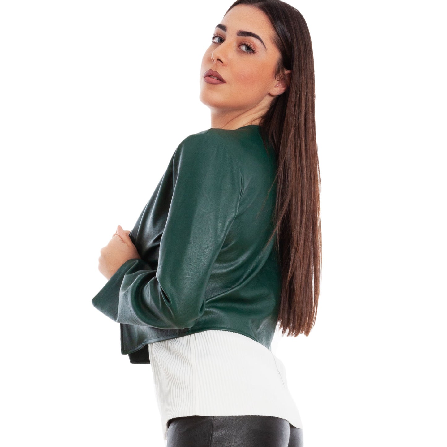 toocool giacca donna corta ecopelle jl 7860