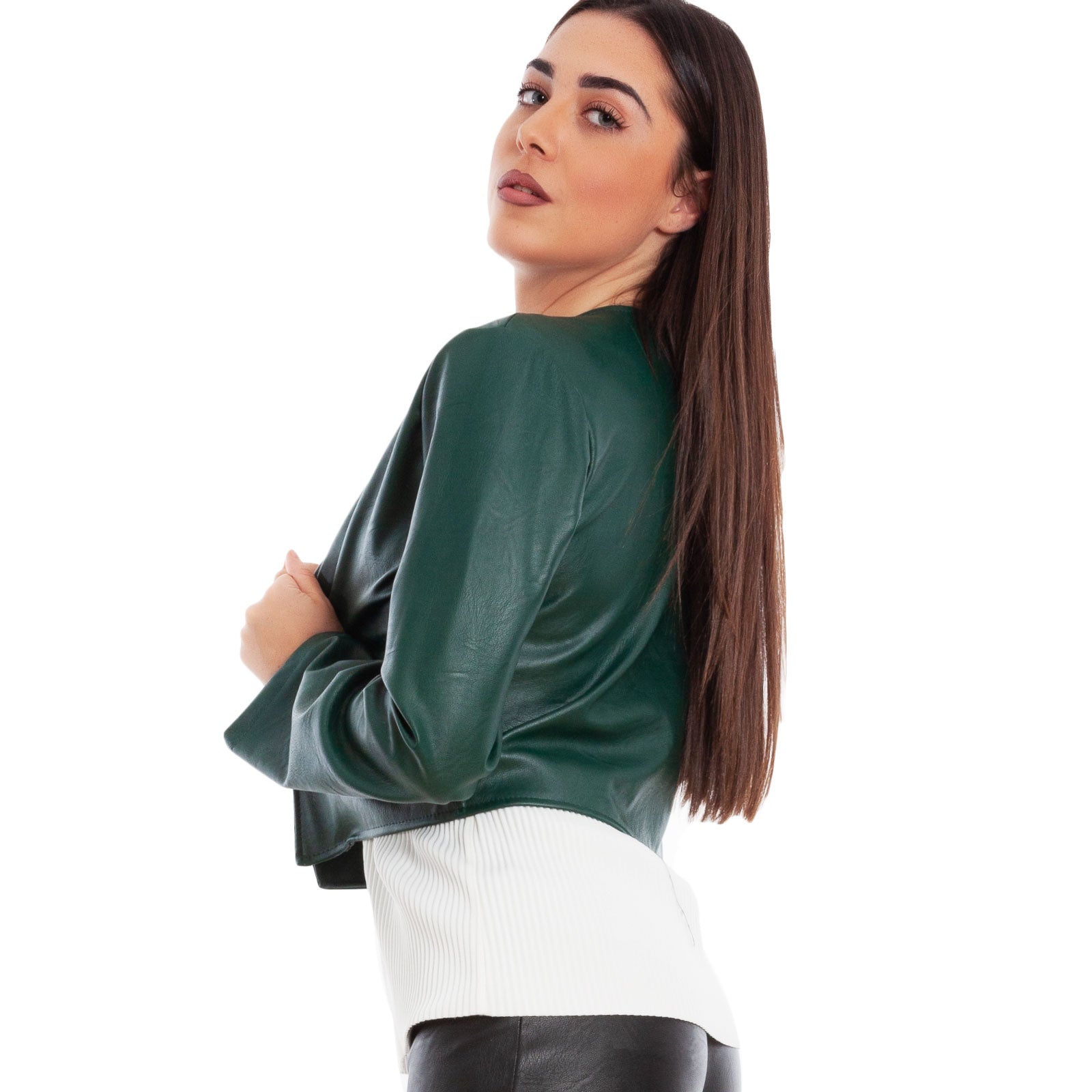 toocool giacca donna corta ecopelle jl 7860