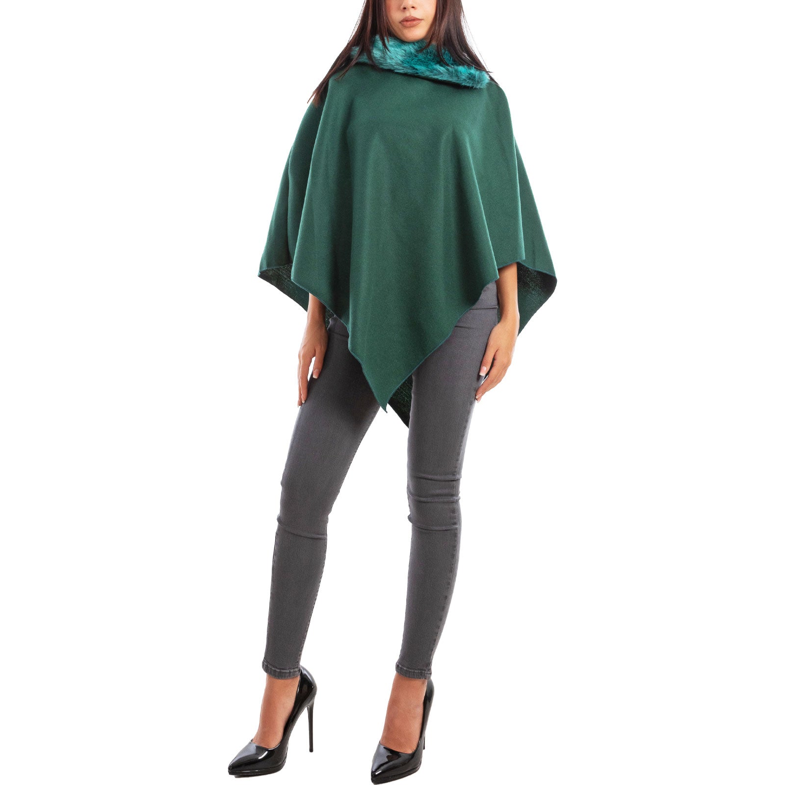 toocool mantella donna poncho panno vb 2991