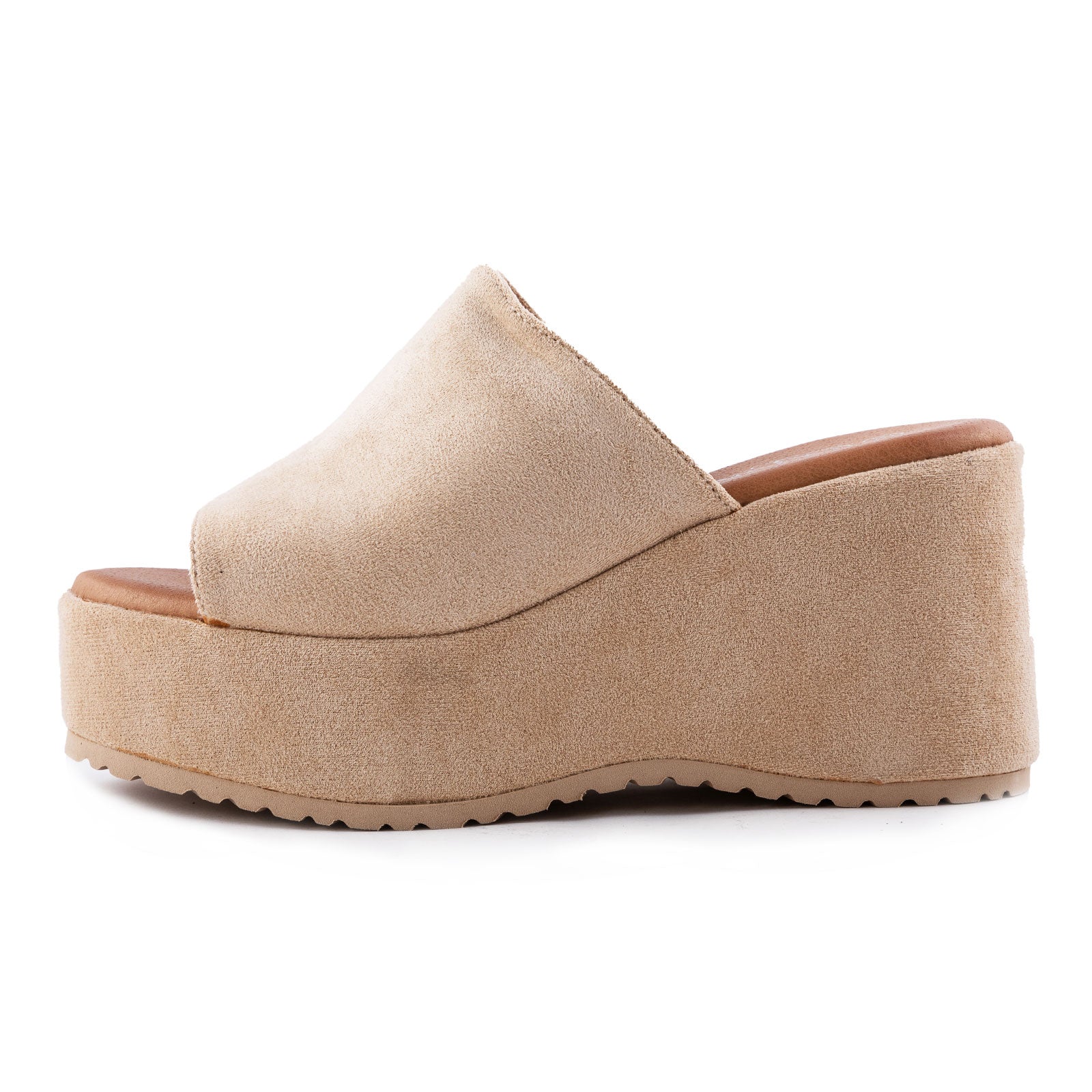 toocool sabot donna sandali scamosciati zeppa flatform hd055 181