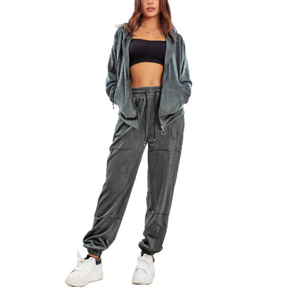 immagine-28-toocool-tuta-sportiva-donna-velour-velluto-ciniglia-cappuccio-be-8502