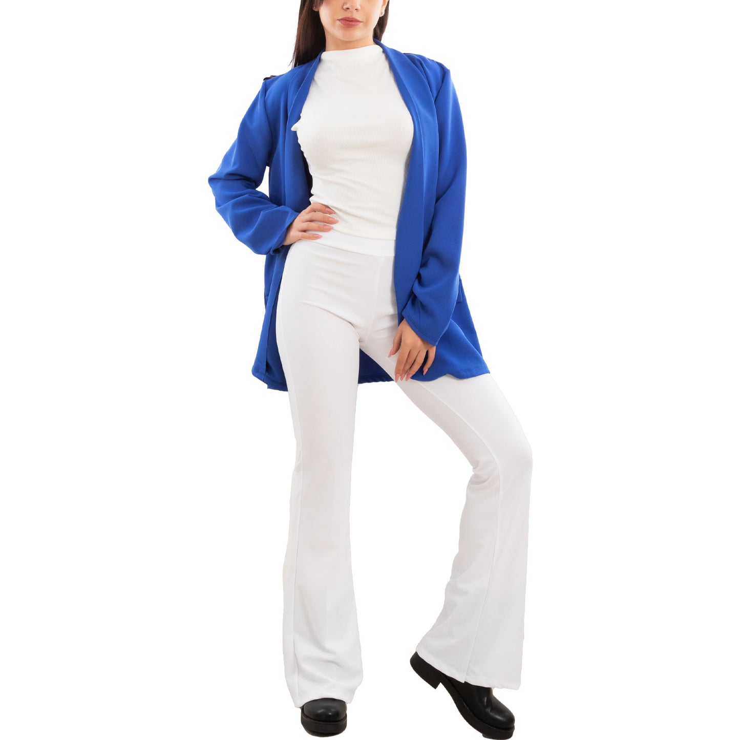 toocool blazer donna elegante sfoderato oversize giacca leggera aperta casual manica lunga toocool vi 7415 nero sl