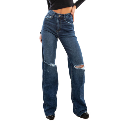 toocool jeans donna pantaloni palazzo baggy gamba larga vita alta denim toocool sj894 blu xs