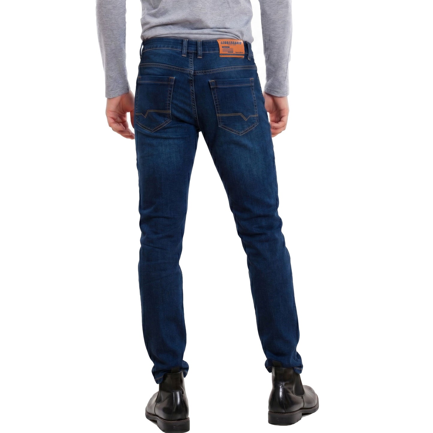 toocool jeans uomo invernale slim fit denim blu con interno in morbido micro pile toocool le 3163 blu 4228