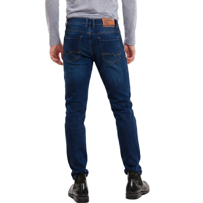 toocool jeans uomo invernale slim fit denim blu con interno in morbido micro pile toocool le 3163 blu 4228