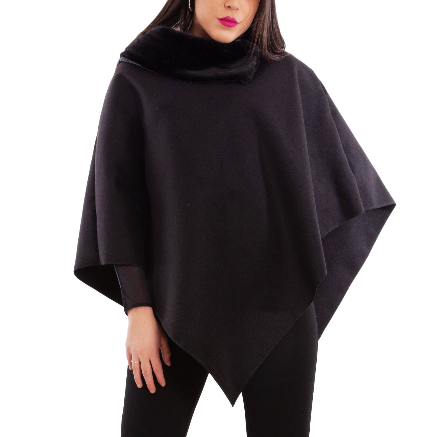 toocool mantella donna poncho panno vb 2991