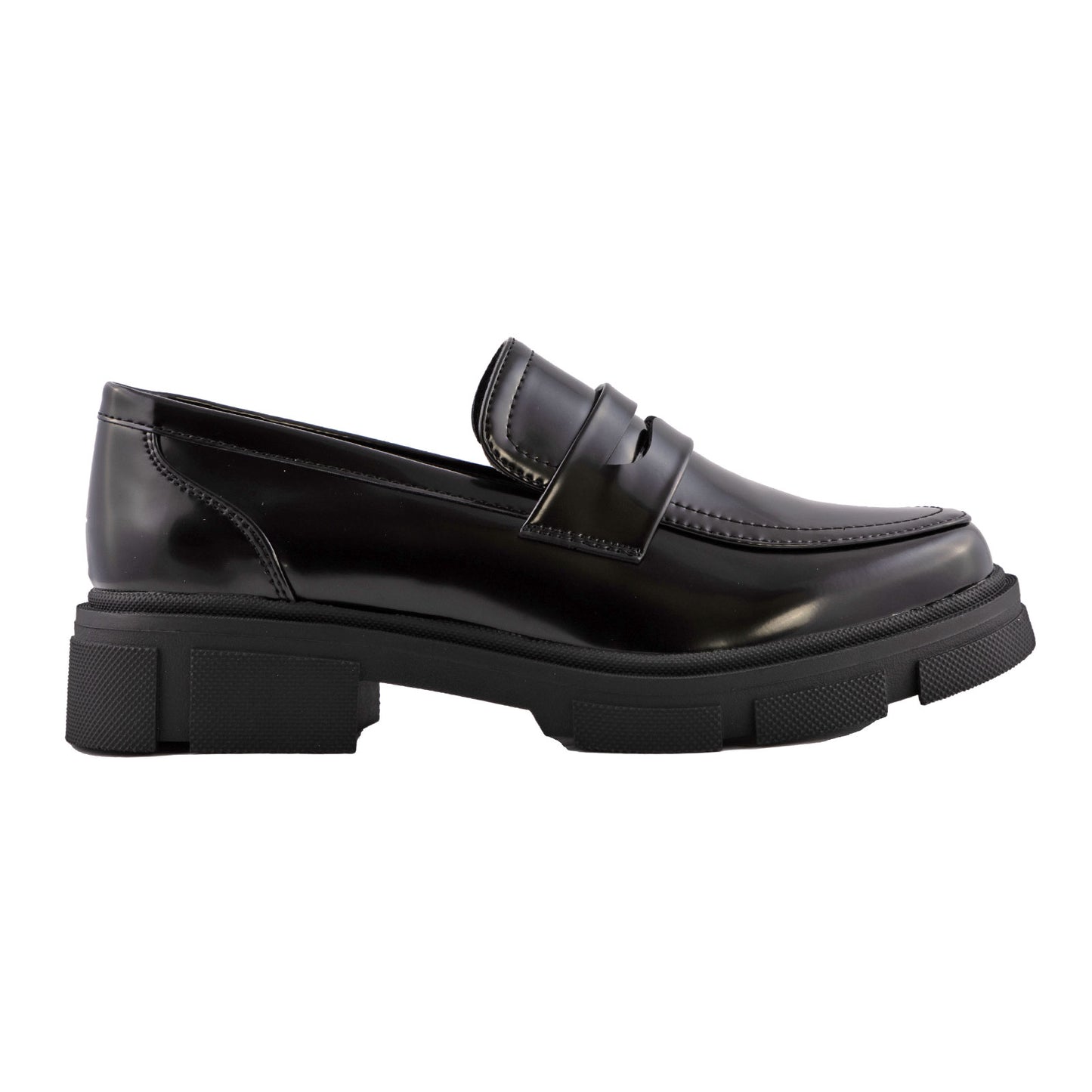 toocool mocassini donna platform con suola carrarmato scarpe penny loafer in similpelle lucida con tacco largo toocool ch2231