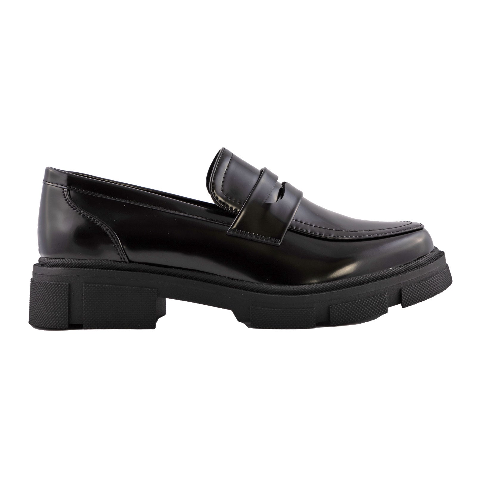 toocool mocassini donna platform con suola carrarmato scarpe penny loafer in similpelle lucida con tacco largo toocool ch2231