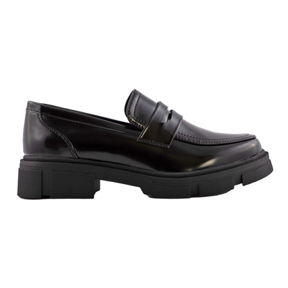 toocool mocassini donna platform con suola carrarmato scarpe penny loafer in similpelle lucida con tacco largo toocool ch2231