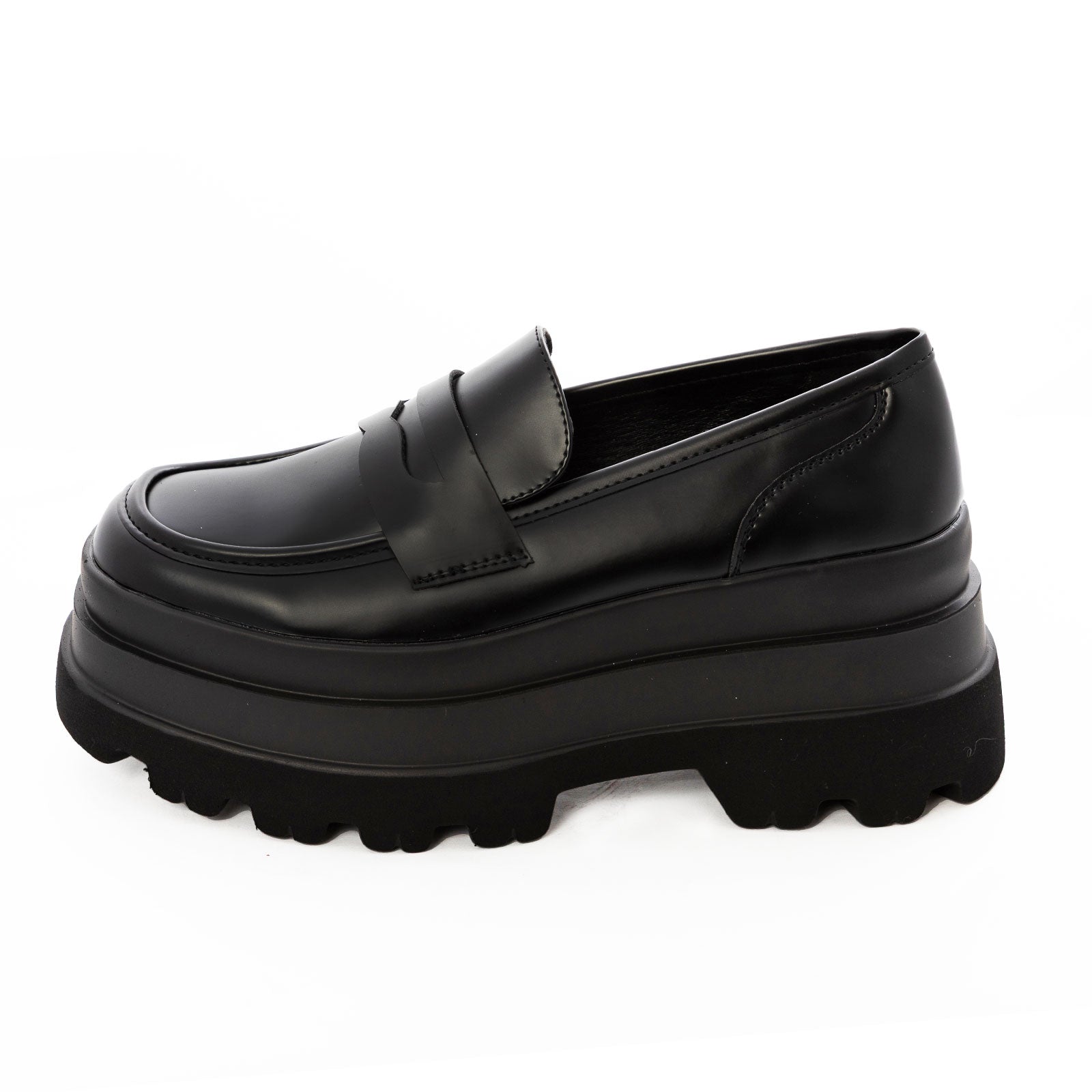 toocool mocassini flatform donna pelle sintetica scarpe chunky suola carrarmato alta loafer platform slip on toocool yl257 nero 36