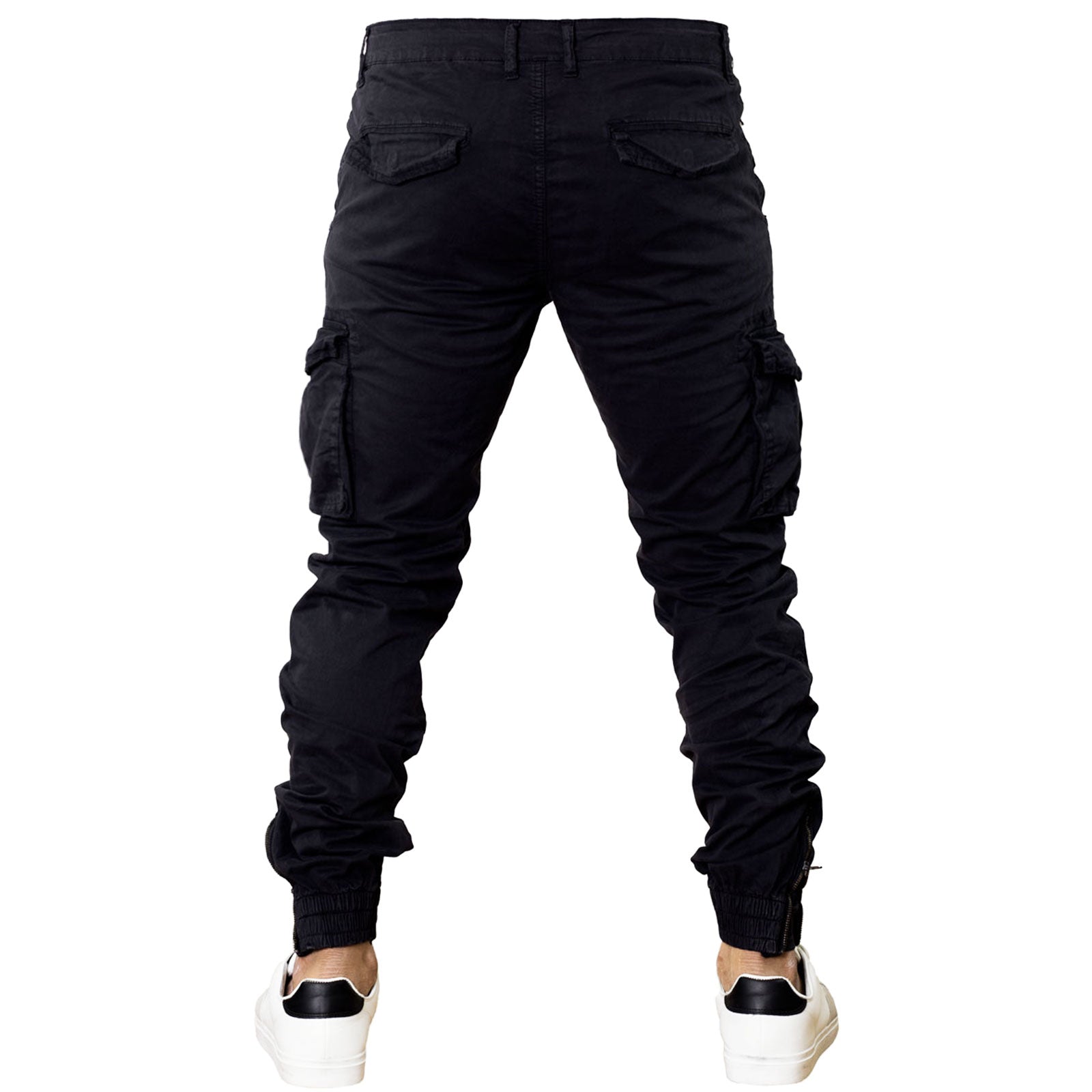 toocool pantaloni cargo uomo elasticizzati casual con tasche laterali cotone toocool oy23 13 nero 28tg 42