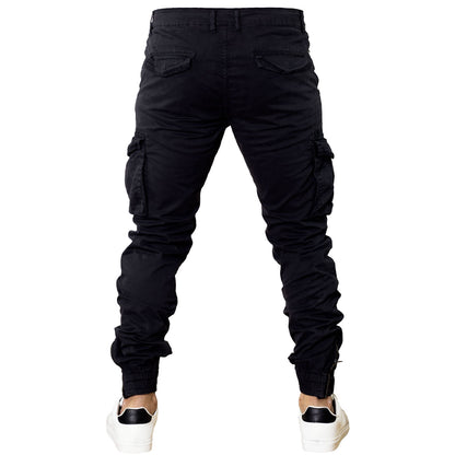 toocool pantaloni cargo uomo elasticizzati casual con tasche laterali cotone toocool oy23 13 nero 28tg 42