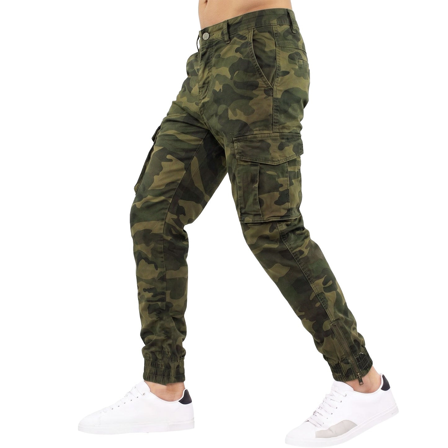 toocool pantaloni cargo uomo militari slim fit mimetici tasconi toocool g6583