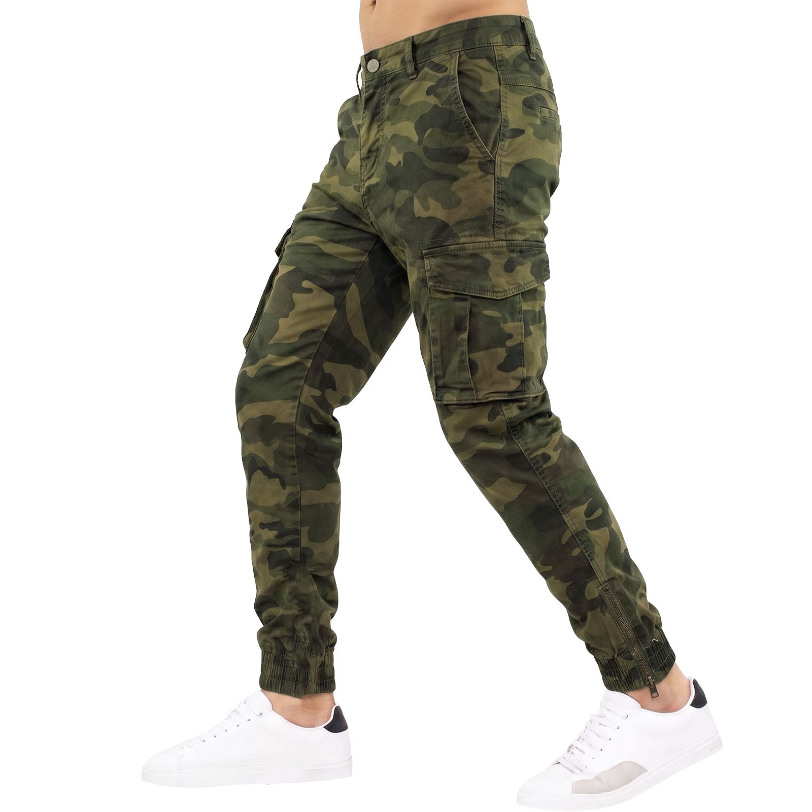 toocool pantaloni cargo uomo militari slim fit mimetici tasconi toocool g6583