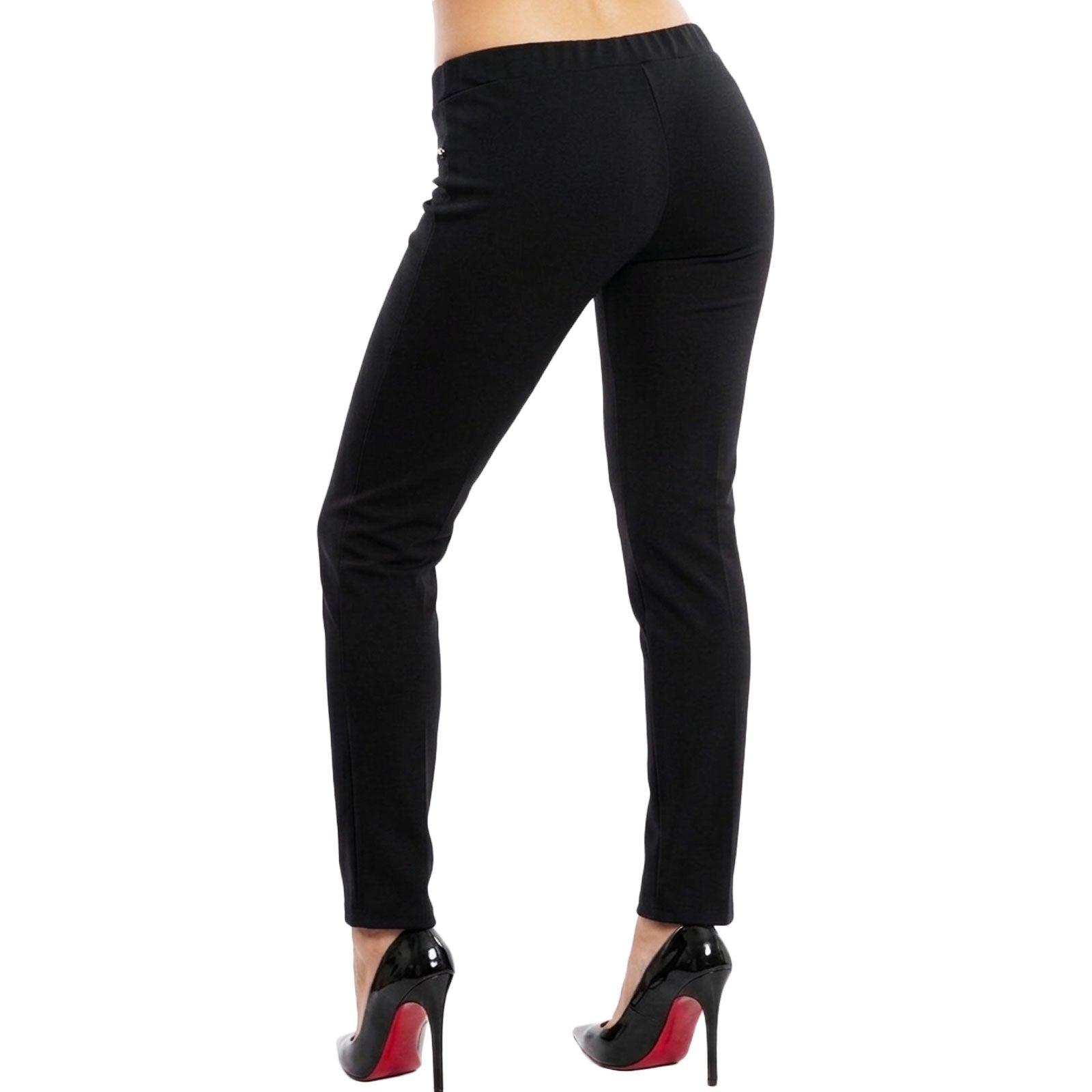 toocool pantaloni donna curvy slim fit elasticizzati leggings eleganti vita alta tessuto coprente comfort toocool ms 1184 nero m